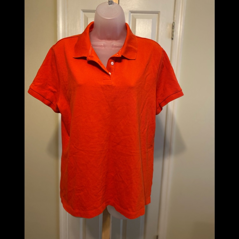 NWOT Lands End -Woman’s burnt orange polo shirt, Size: XL